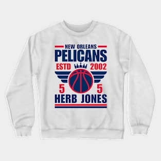 New Orleans Pelicans Jones 5 Basketball Retro Crewneck Sweatshirt